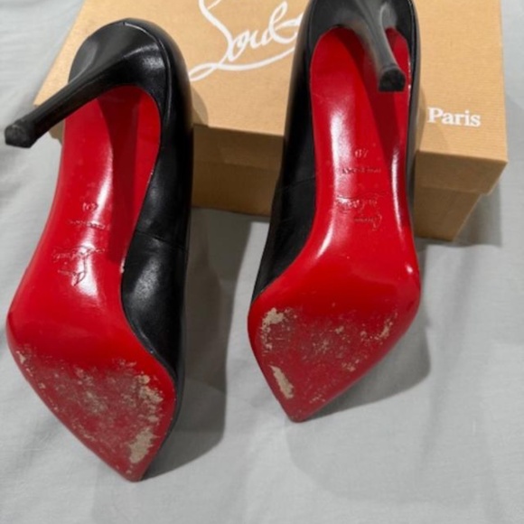 CHRISTIAN LOUBOUTIN - Black leather pumps/heels - "PIGALLE 100" - size EU 40 - Picture 3 of 6